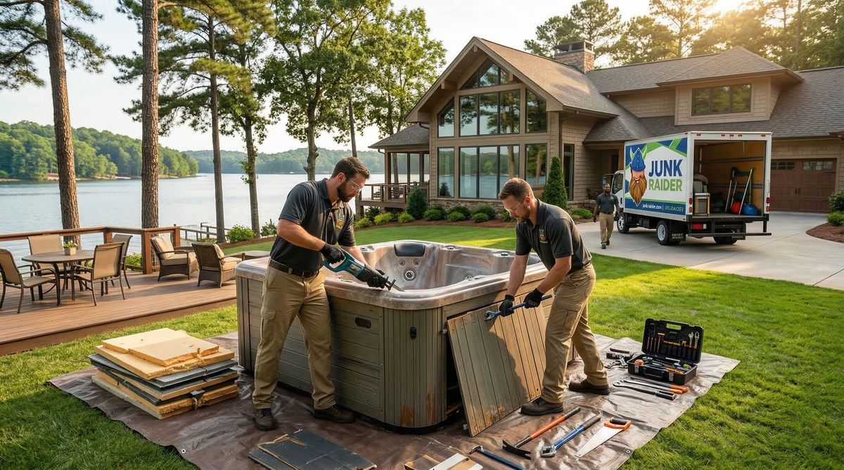 Hot tub removal service in Lake Norman NC by Junk Raider