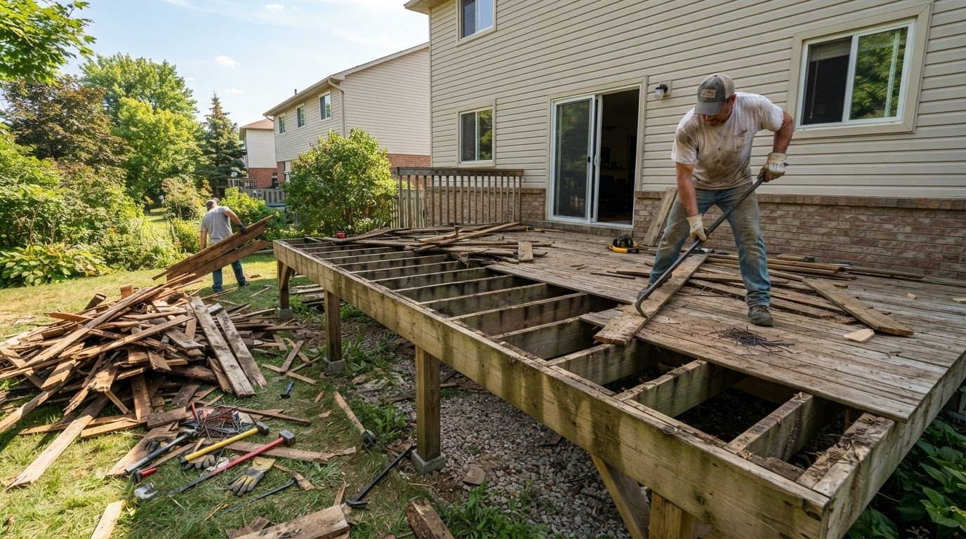 Junk Raider deck demolition in Charlotte