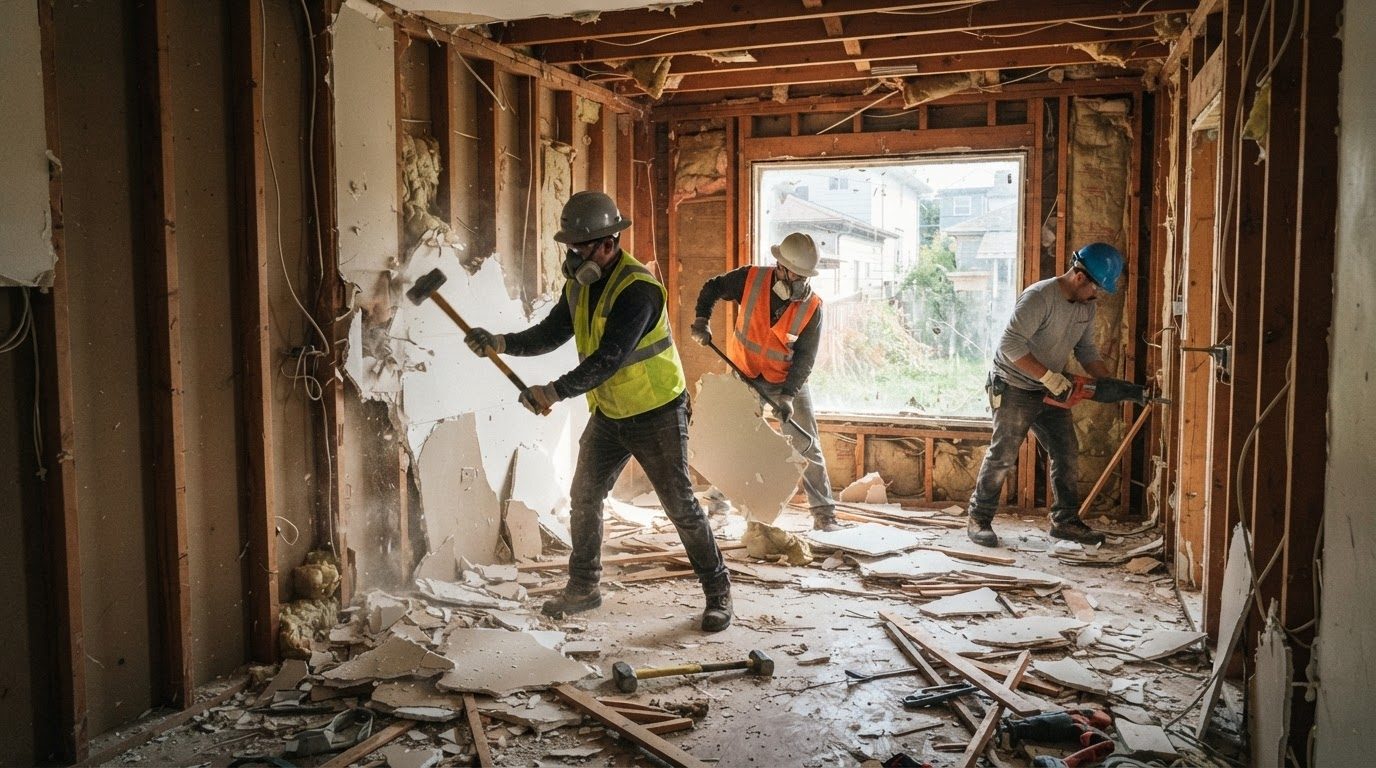Junk Raider interior demolition in Charlotte