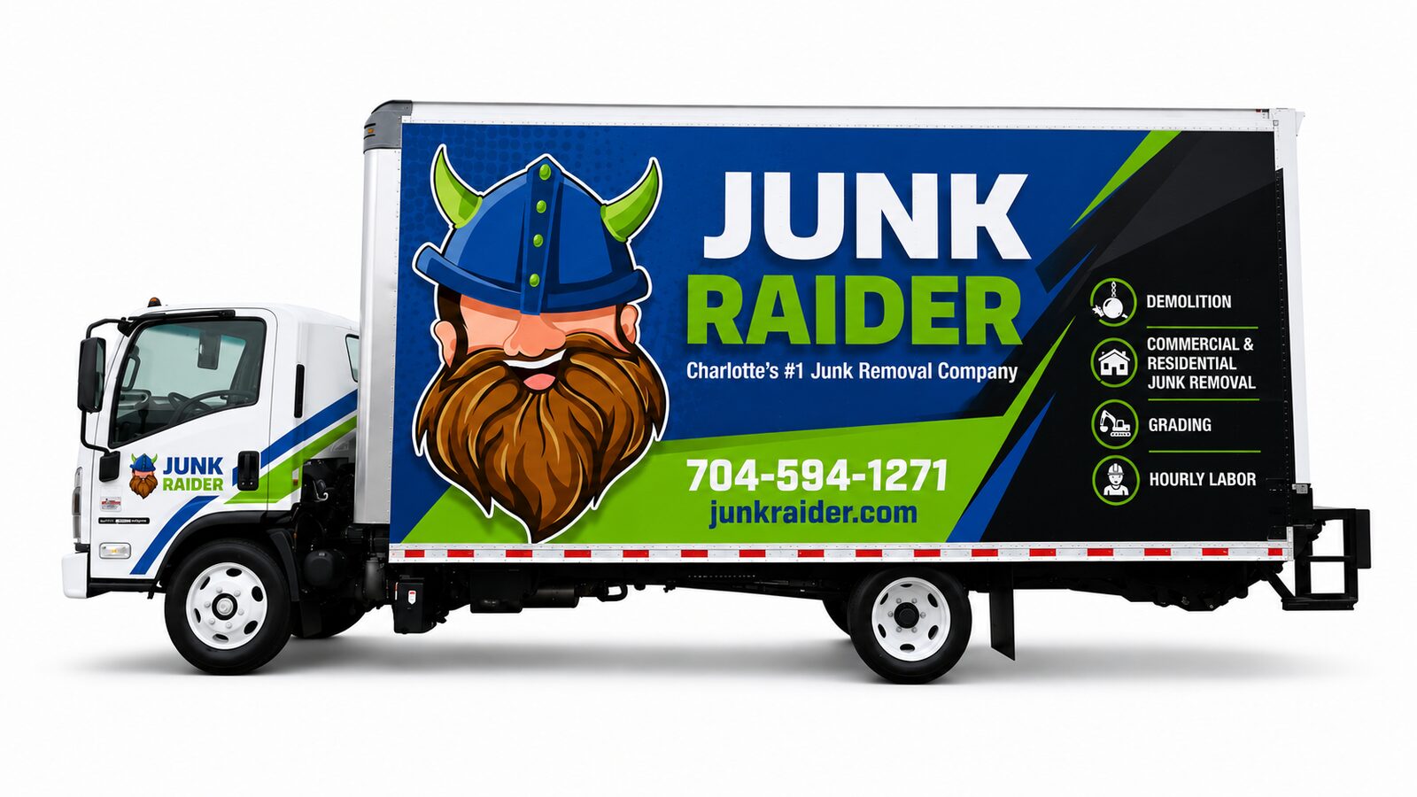 Junk Raider 20-foot box truck with liftgate