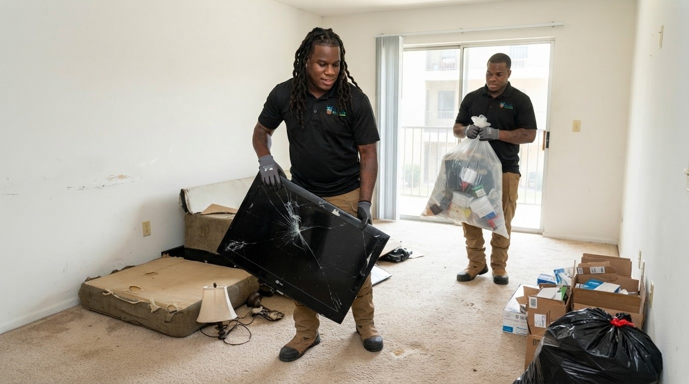 Junk Raider crew handling apartment cleanouts in Charlotte, NC