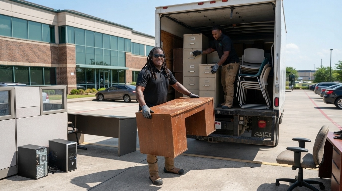 Junk Raider crew handling office cleanouts in Charlotte, NC